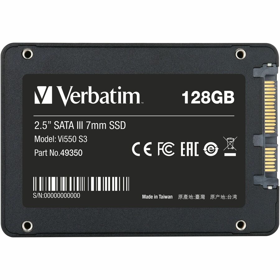 Verbatim Abc_12355551122 128 GB Solid State Drive - 2.5" Internal - SATA (SATA/600) - 49350