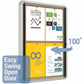 Quartet Euro Enclosed Cork Bulletin Board for Indoor Use, 1 Swing Door, 21" x 27" - 3413820220
