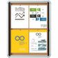 Quartet Euro Enclosed Cork Bulletin Board for Indoor Use, 1 Swing Door, 21" x 27" - 3413820220
