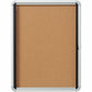 Quartet Euro Enclosed Cork Bulletin Board for Indoor Use, 1 Swing Door, 21" x 27"