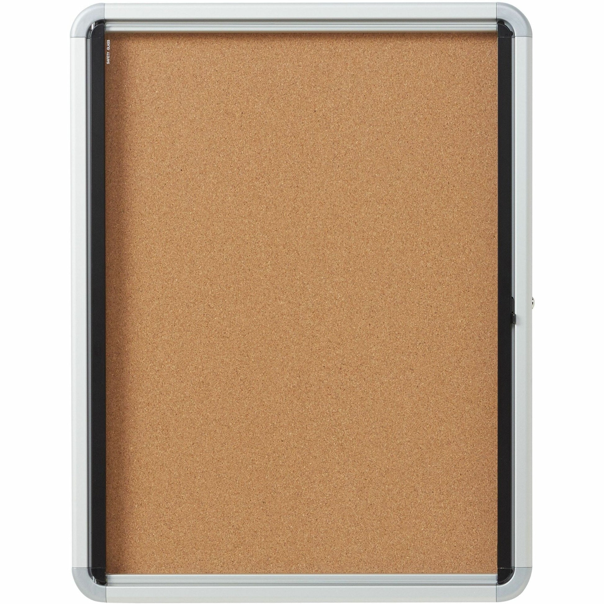 Quartet Euro Enclosed Cork Bulletin Board for Indoor Use, 1 Swing Door, 21" x 27"