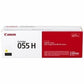 Canon 055H Original High Yield Laser Toner Cartridge - Yellow - 1 Pack - 3017C001