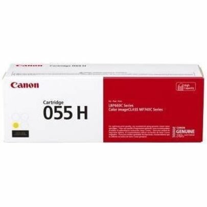 Canon 055H Original High Yield Laser Toner Cartridge - Yellow - 1 Pack - 3017C001