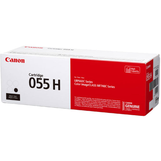 Canon 055 Original High Yield Laser Toner Cartridge - Black - 1 Pack - 3020C001