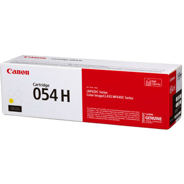 Canon 054H Original High Yield Laser Toner Cartridge - Yellow Pack - 3025C001