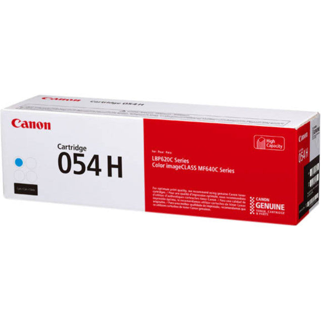 Canon 054H Original High Yield Laser Toner Cartridge - Cyan - 1 Pack - 3027C001