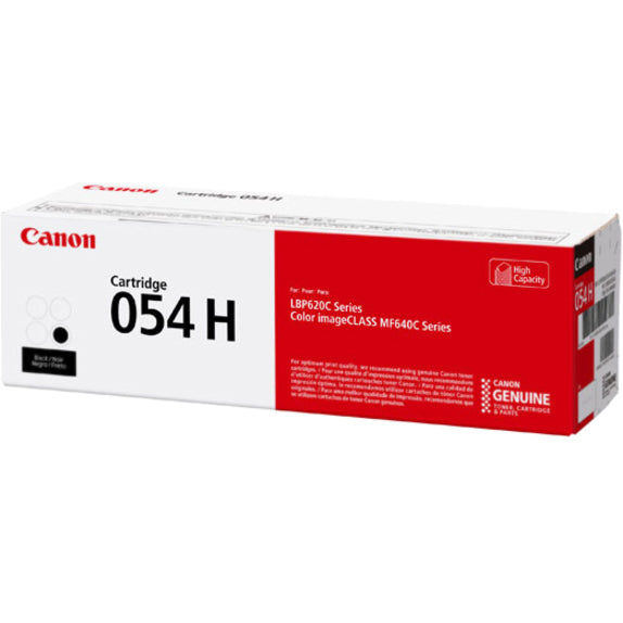 Canon 054H Original High Yield Laser Toner Cartridge - Black - 1 Each - 3028C001