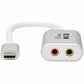 Tripp Lite series USB-C to 3.5 mm Stereo Audio Adapter - USB 2.0, Silver - U437-002