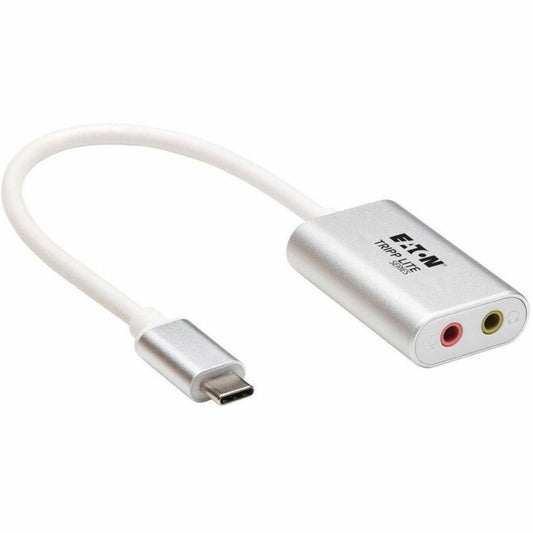 Tripp Lite series USB-C to 3.5 mm Stereo Audio Adapter - USB 2.0, Silver