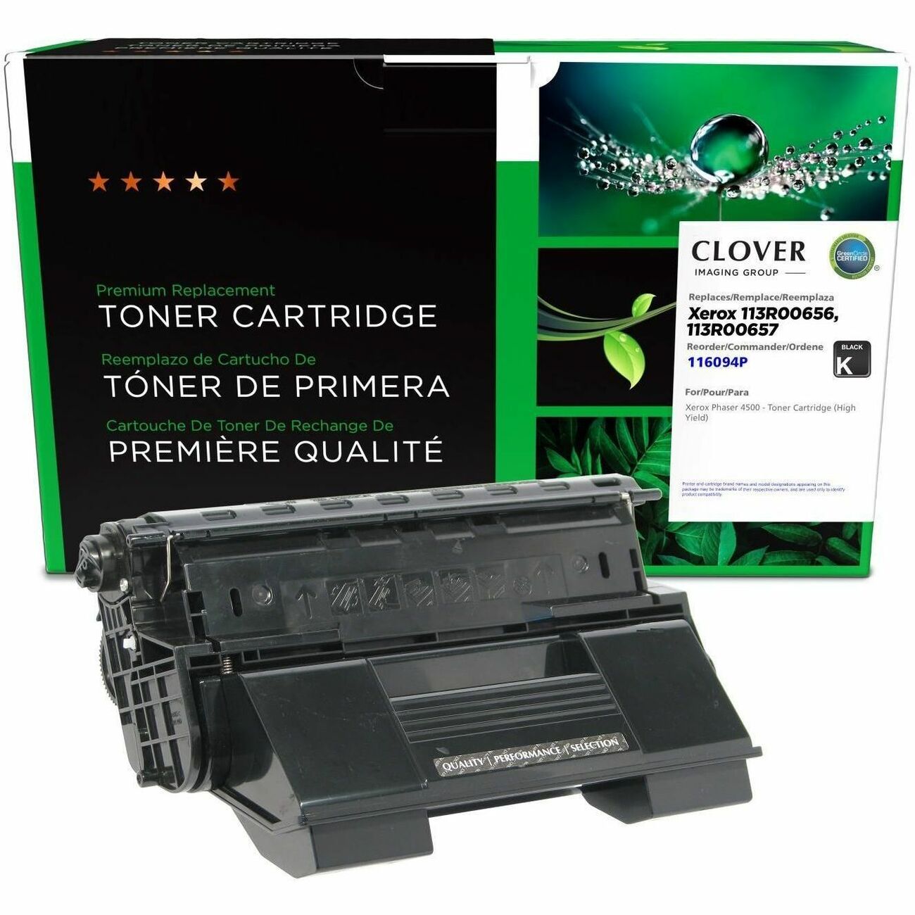 CIG Remanufactured High Yield Laser Toner Cartridge Xerox 113R00656, Xerox 113R00657, Xerox 113R656, Xerox 113R657 - Black Each