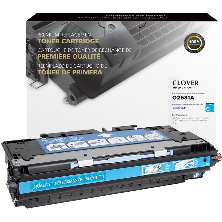 Clover Technologies Remanufactured Laser Toner Cartridge 311A (Q2681A) - Cyan Pack