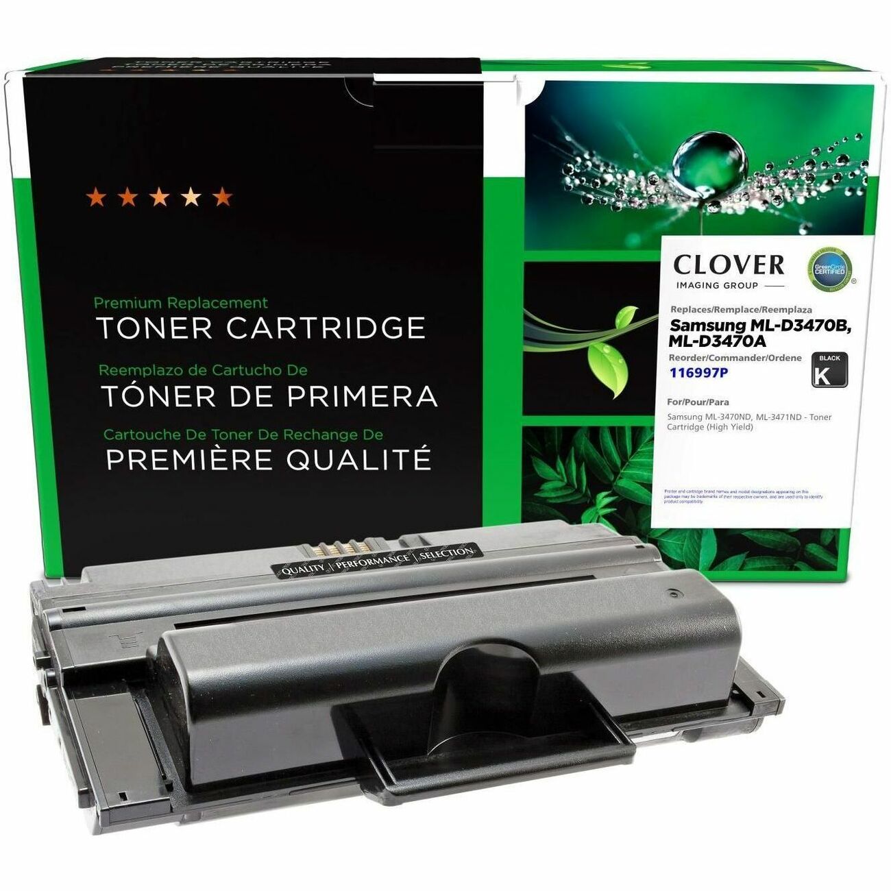 CIG Remanufactured High Yield Laser Toner Cartridge Samsung ML-D3470A, Samsung ML-D3470B, Samsung MLD-3470A, Samsung MLD-3470A/ELS, Samsung MLD-3470A/EUR, Samsung MLD-3470B, Samsung MLD-3470B/ELS, Samsung MLD-3470B/EUR, Samsung MLD-3477B, Samsung MLD-3477B/ELS - Black Each