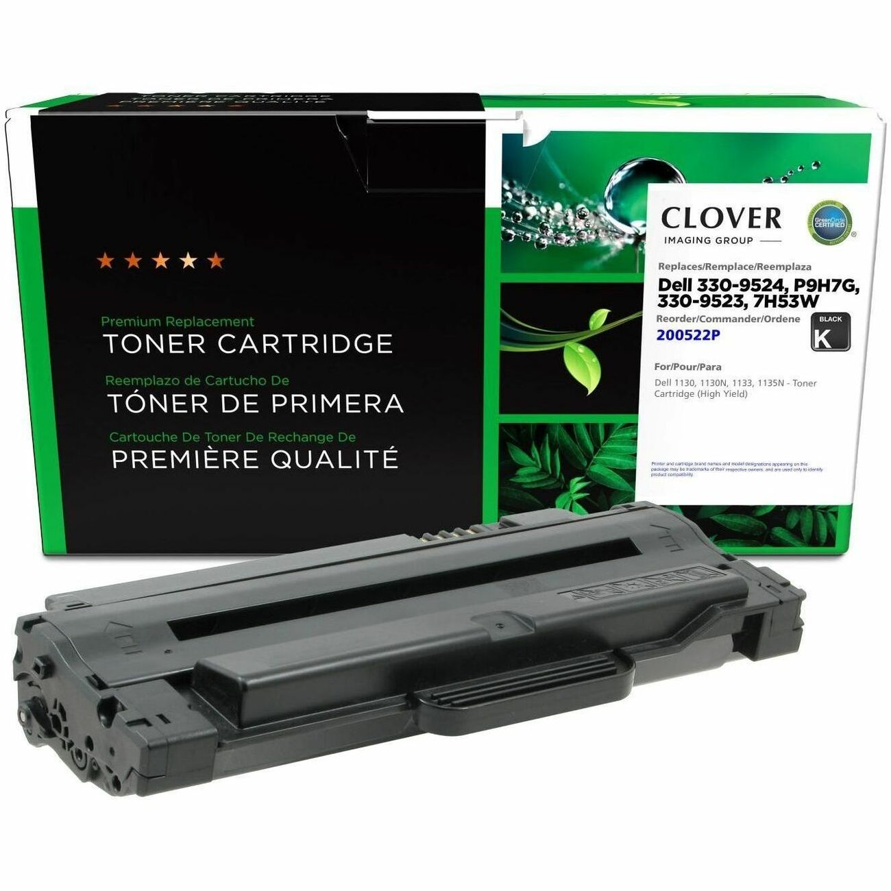 CIG Remanufactured High Yield Laser Toner Cartridge Dell 330-9523, Dell 330-9524, Dell 7H53W, Dell P9H7G - Black - 1 Each