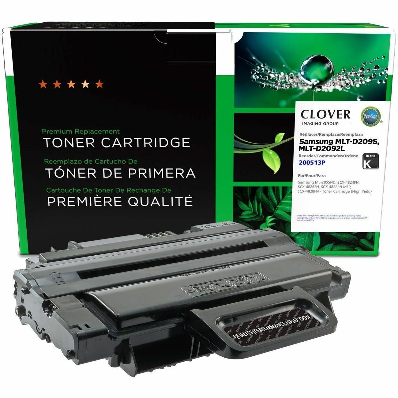 CIG Remanufactured High Yield Laser Toner Cartridge 2092L, 2092S (Samsung 2092L, Samsung 2092S, Samsung MLT-D2092L, Samsung MLT-D2092L/ELS, Samsung MLT-D2092S, Samsung MLT-D2092S/ELS, Samsung MLT-D209S) - Black Each