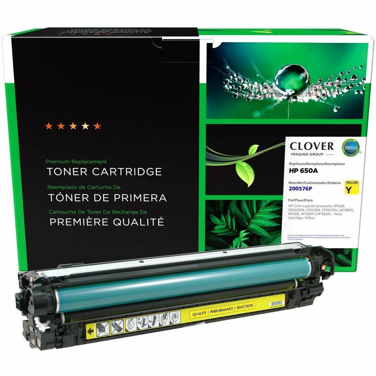 CIG Remanufactured Laser Toner Cartridge 650A (HP 650A, HP CE272A) - Yellow Each