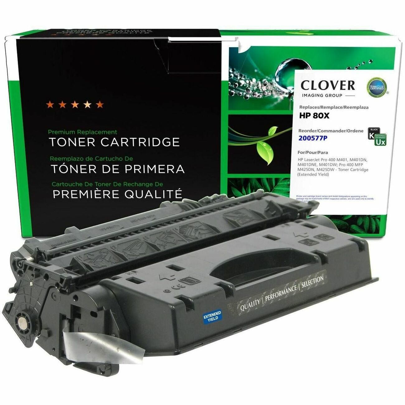 CIG Remanufactured Extended Yield Laser Toner Cartridge 80X (HP 80X, HP CF280X, HP CF280X(J)) - Black - 1 Each