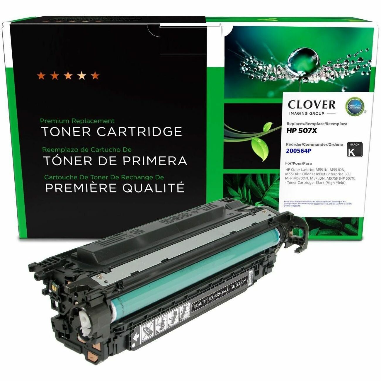 CIG Remanufactured High Yield Laser Toner Cartridge 507X (HP 507X, HP CE400X) - Black - 1 Each