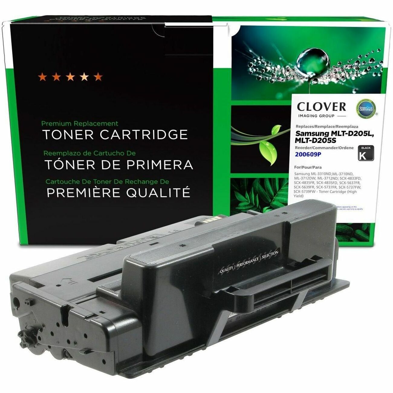 CIG Remanufactured High Yield Laser Toner Cartridge Samsung 205L, Samsung 205S, Samsung MLT-D205L, Samsung MLT-D205L/ELS, Samsung MLT-D205S, Samsung MLT-D205S/ELS - Black - 1 Each