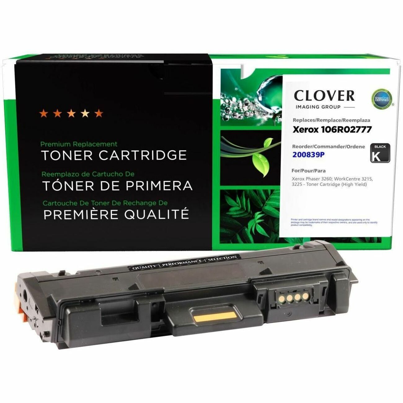 CIG Remanufactured High Yield Laser Toner Cartridge 106R02777 - Black - 1 Each