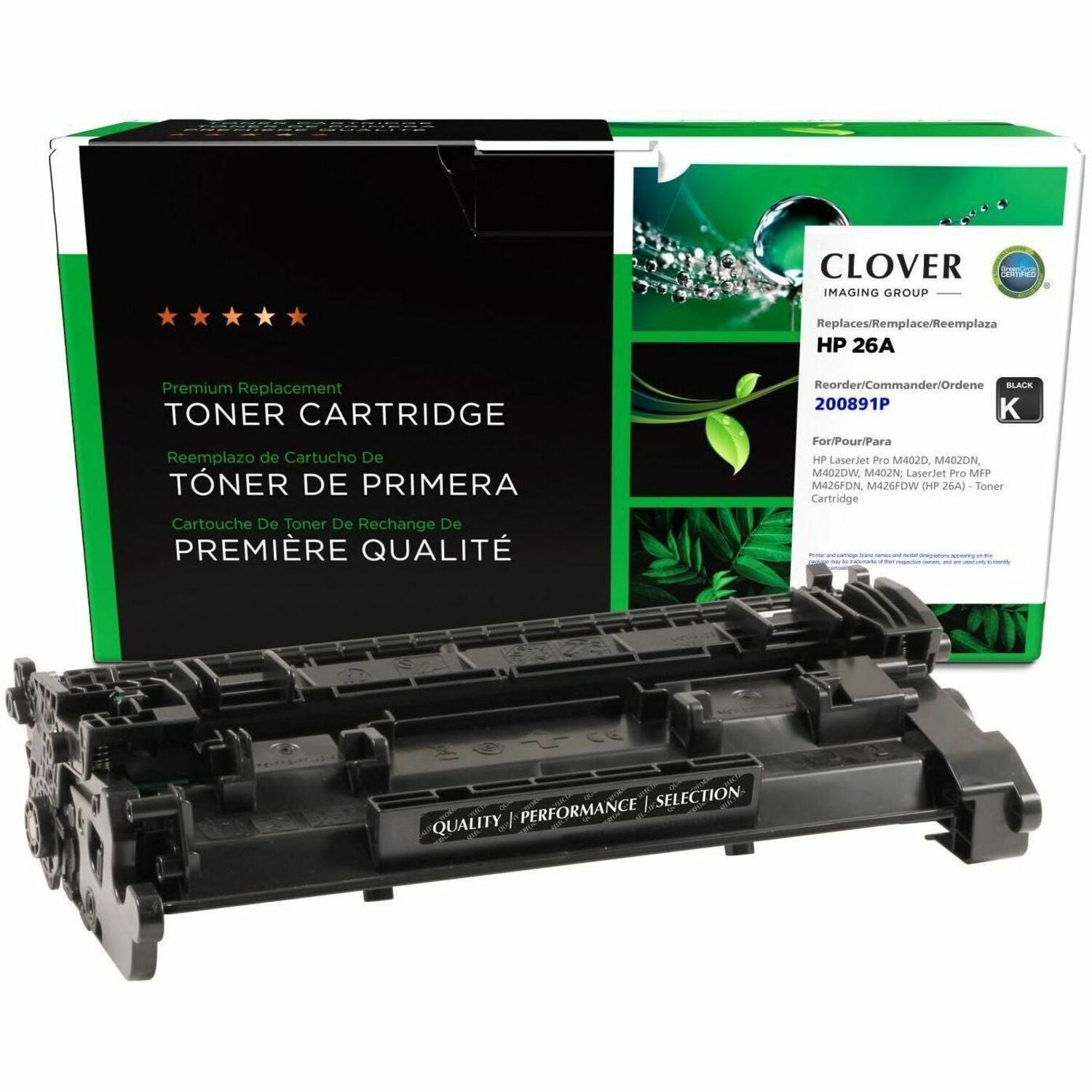 CIG Remanufactured Laser Toner Cartridge 26A (Canon 052, Canon 2199C001, CF226A) - Black - 1 Each