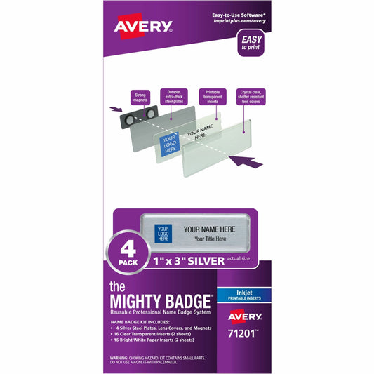 The Mighty Badge&reg; by Avery&reg; Mighty Badge Professional Reusable Name Badge System