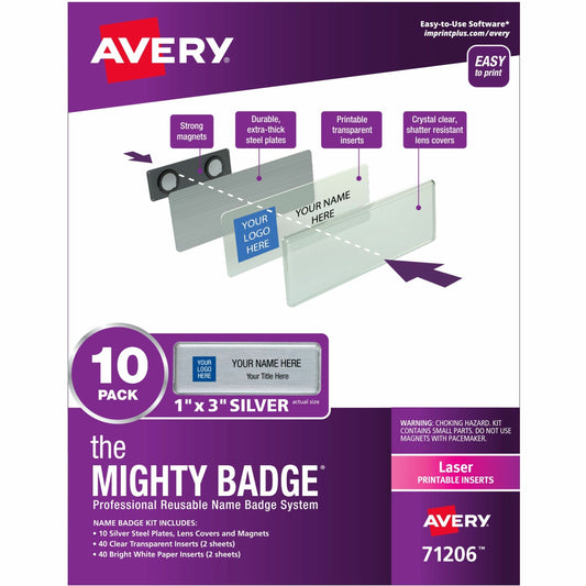 The Mighty Badge&reg; by Avery&reg; Mighty Badge Professional Reusable Name Badge System