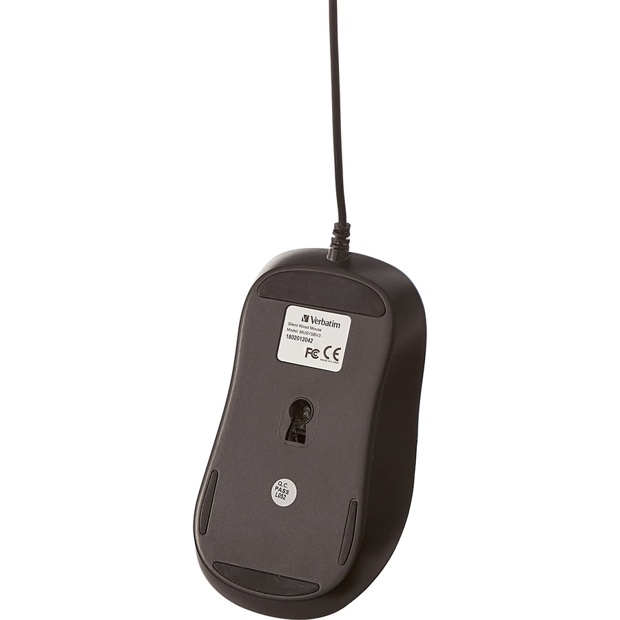 Verbatim Silent Corded Optical Mouse - Blue - 70233