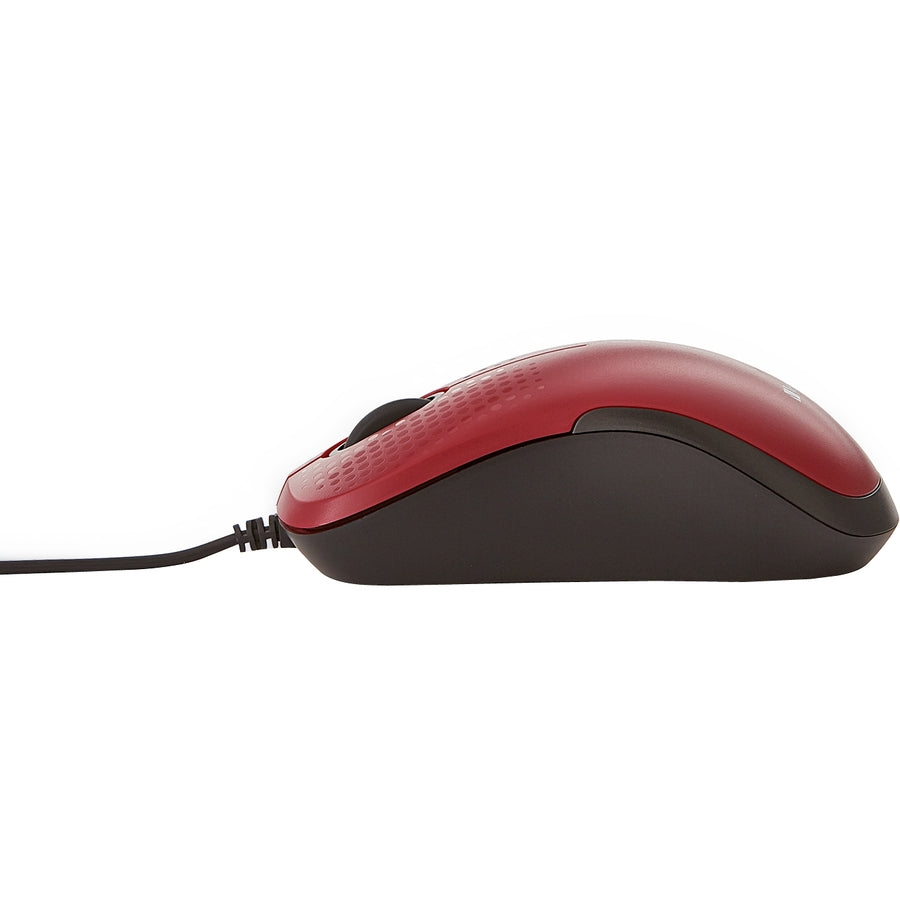 Verbatim Silent Corded Optical Mouse - Red - 70234