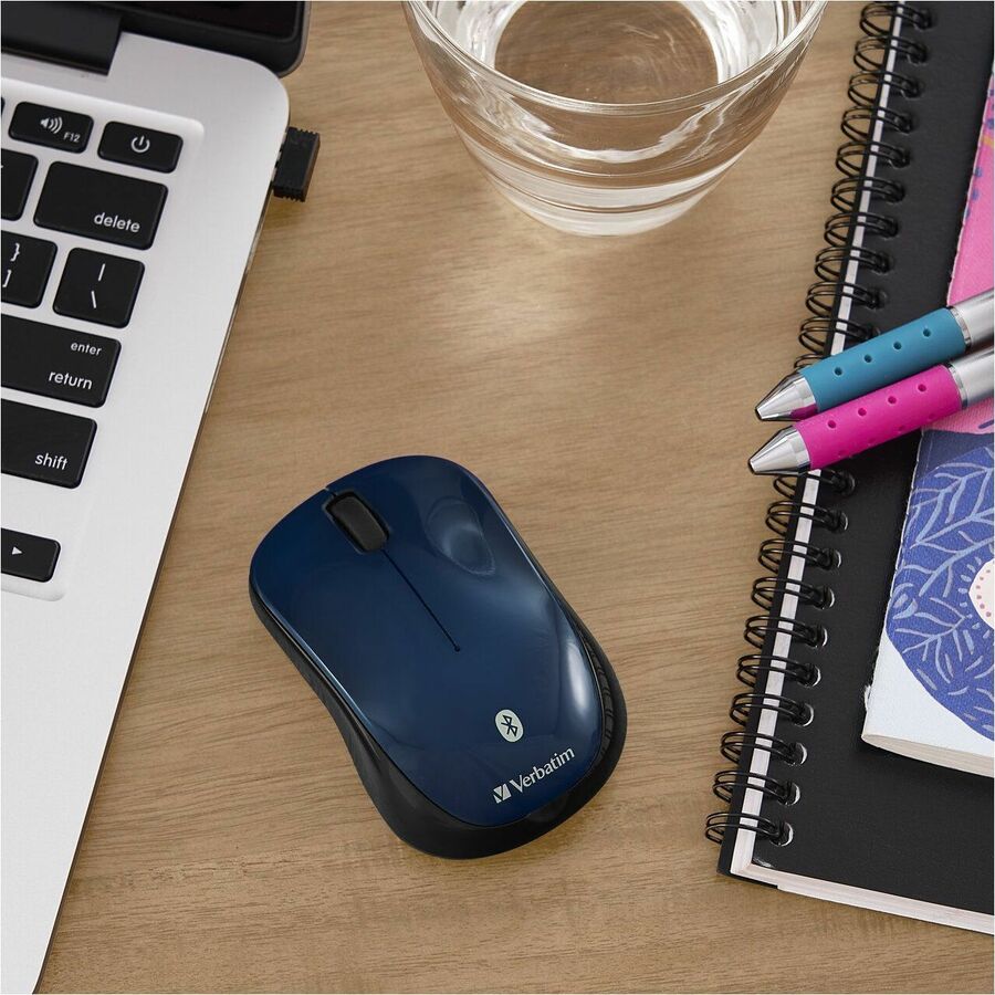 Verbatim Bluetooth&reg; Wireless Tablet Multi-Trac Blue LED Mouse - Dark Teal - 70239