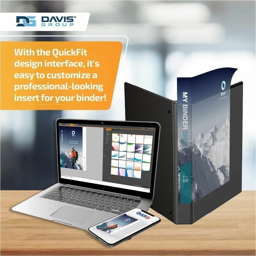 QuickFit PRO Heavy-Duty Single-Touch View Binder, Locking D Rings, 4 Inch, Black - 90061