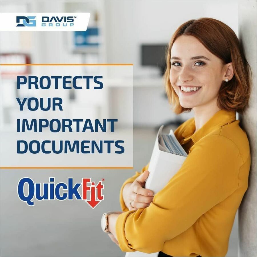 QuickFit PRO Heavy-Duty Single-Touch View Binder, Locking D Rings, 5 Inch, Black - 90071
