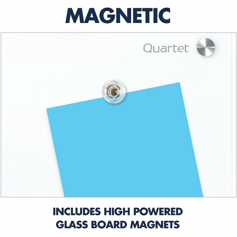 Quartet Infinity Magnetic Glass Dry-Erase Board, White, 48" x 36" - G24836W