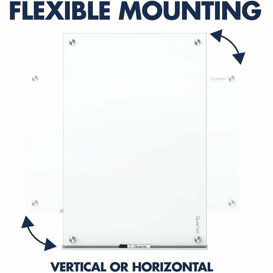 Quartet Infinity Magnetic Glass Dry-Erase Board, White, 48" x 36" - G24836W