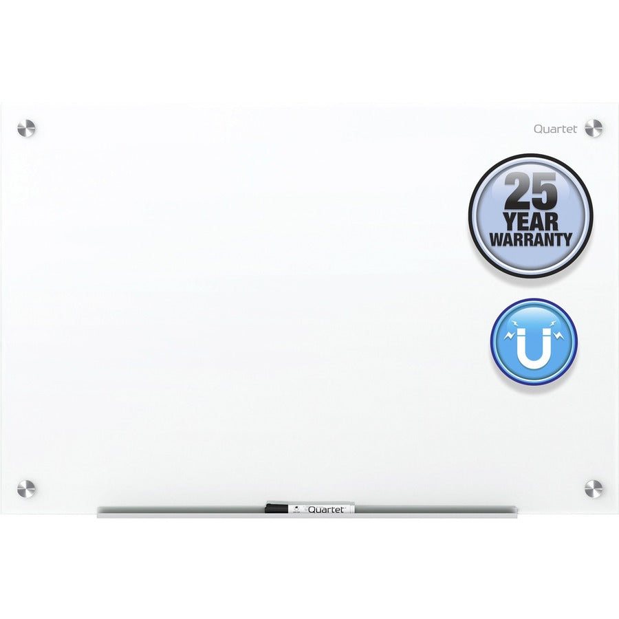 Quartet Infinity Magnetic Glass Dry-Erase Board, White, 48" x 36" - G24836W