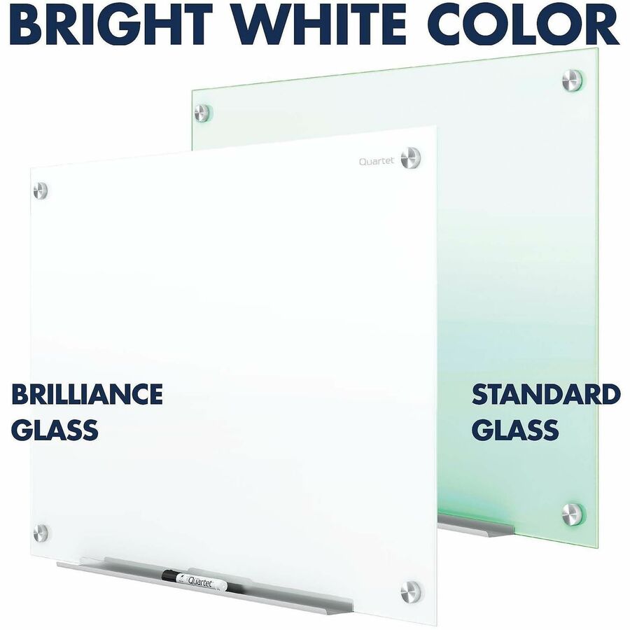 Quartet Infinity Magnetic Glass Dry-Erase Board, White, 48" x 36" - G24836W