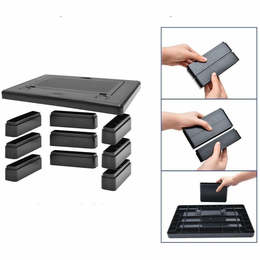 DAC&reg; Stax MP-219 Height and Angle Adjustable Convertible Monitor, Laptop, Printer Stand - 02260