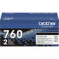 Brother TN760 Original High Yield Laser Toner Cartridge - Twin-pack - Black - 2 / Pack - TN760 2PK