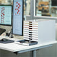 DURABLE VARICOLOR MIX 10 Drawer Desktop Storage Box, White/Multicolor - 763027