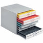 DURABLE VARICOLOR MIX 10 Drawer Desktop Storage Box, White/Multicolor - 763027
