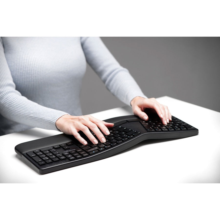 Kensington Pro Fit Ergo Wireless Keyboard and Mouse-Black - K75406US
