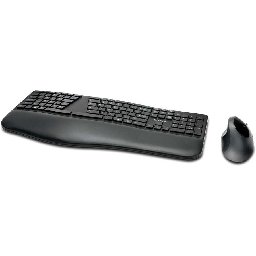 Kensington Pro Fit Ergo Wireless Keyboard and Mouse-Black - K75406US
