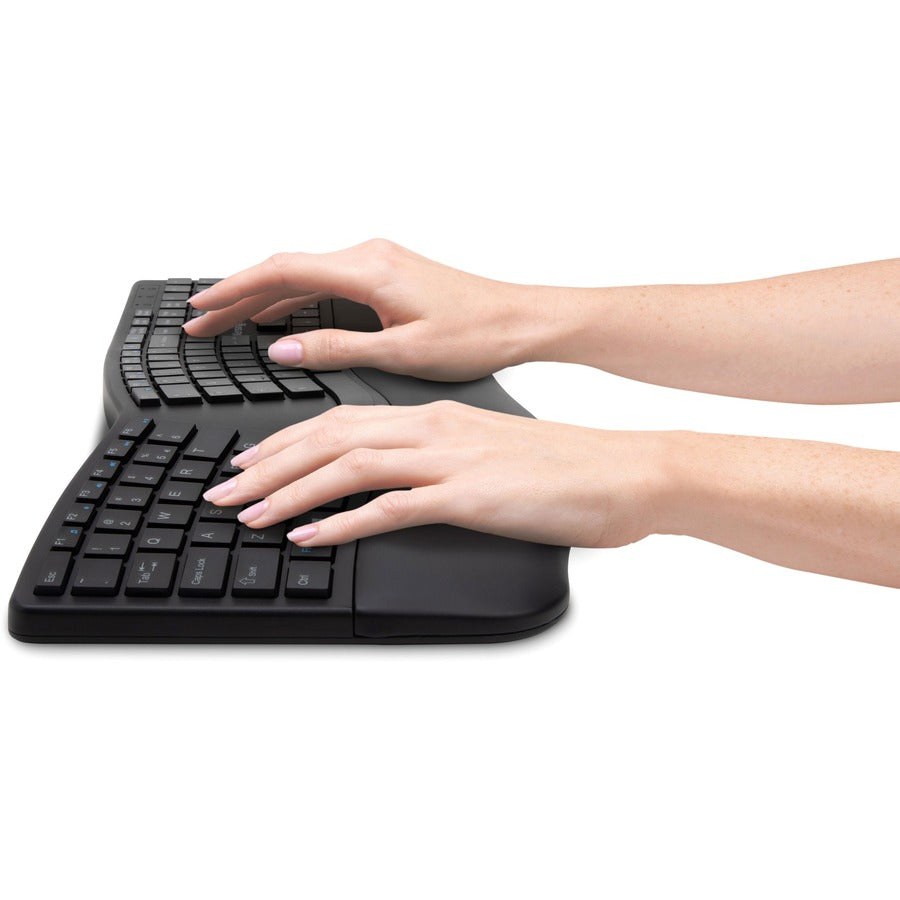 Kensington Pro Fit Ergo Wireless Keyboard and Mouse-Black - K75406US