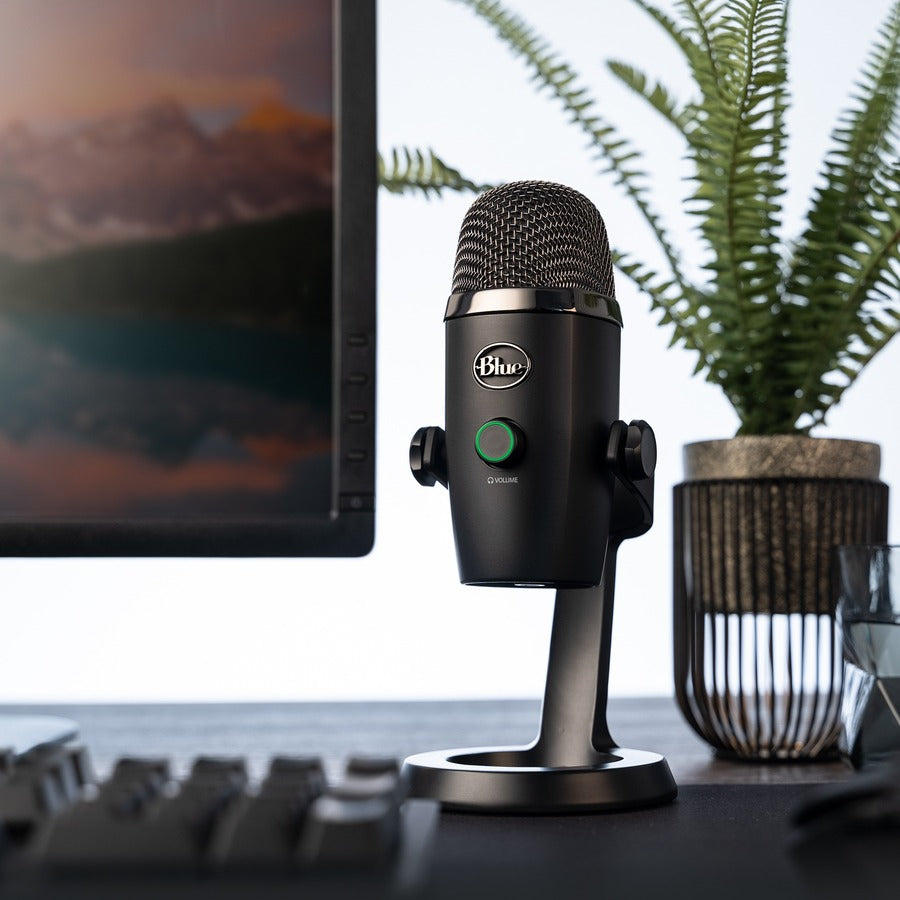 Logitech Yeti Nano Wired Condenser Microphone for Podcasting, Conferencing - Black - 988-000400
