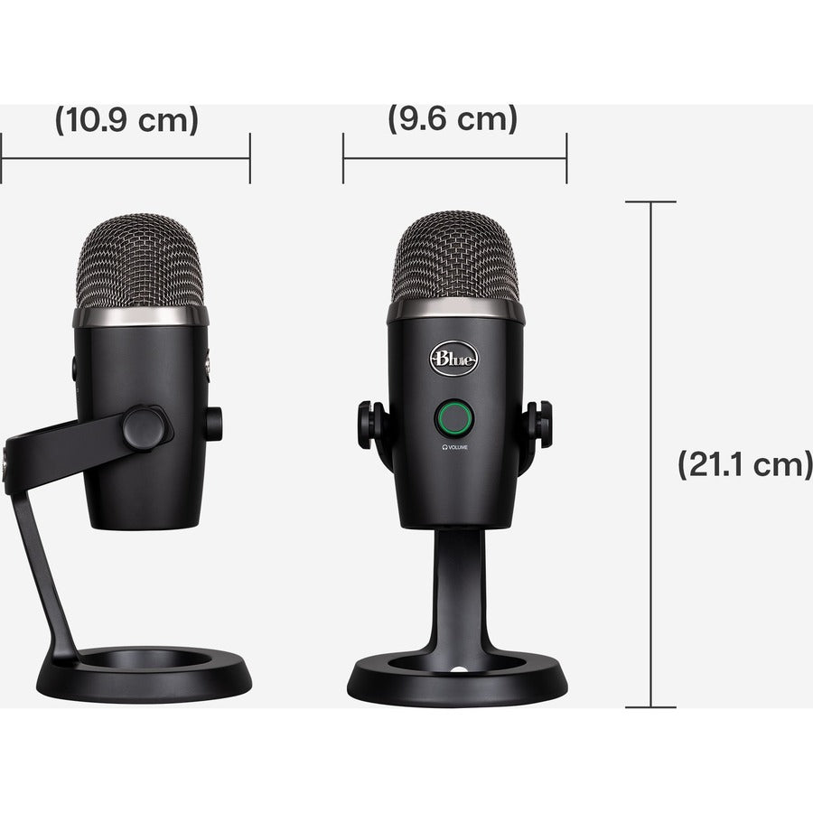 Logitech Yeti Nano Wired Condenser Microphone for Podcasting, Conferencing - Black - 988-000400