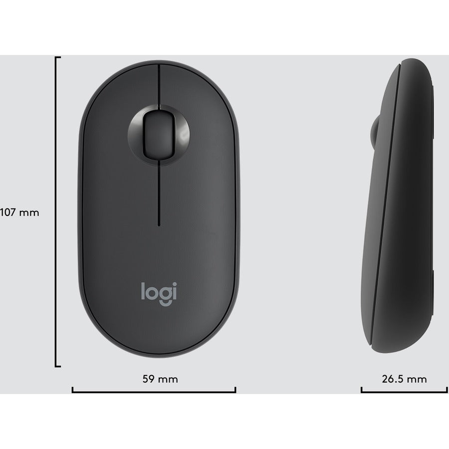 Logitech MK470 Slim Wireless Keyboard and Mouse Combo - Modern Compact Layout, Ultra Quiet - Graphite - 920-009437