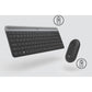 Logitech MK470 Slim Wireless Keyboard and Mouse Combo - Modern Compact Layout, Ultra Quiet - Graphite - 920-009437