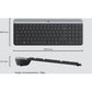 Logitech MK470 Slim Wireless Keyboard and Mouse Combo - Modern Compact Layout, Ultra Quiet - Graphite - 920-009437