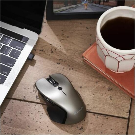 Verbatim USB-C&trade; Wireless Blue LED Mouse - Graphite - 70245