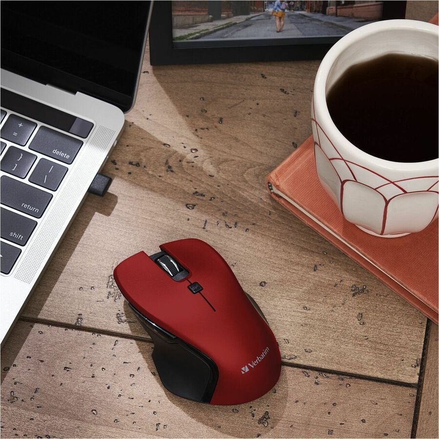 Verbatim USB-C™ Wireless Blue LED Mouse - Red - 70246
