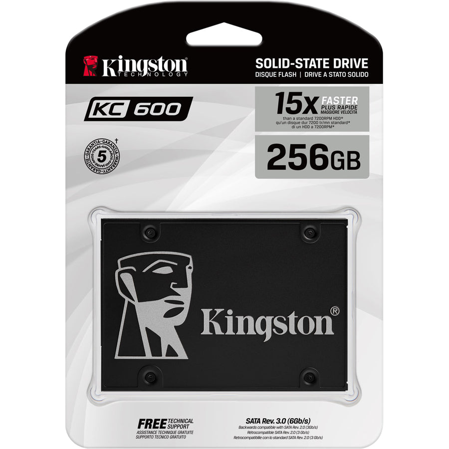 Kingston KC600 256 GB Solid State Drive - 2.5" Internal - SATA (SATA/600) - SKC600/256G